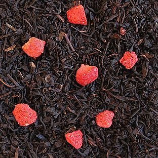 Schwarztee Erdbeer Sahne aromatisiert