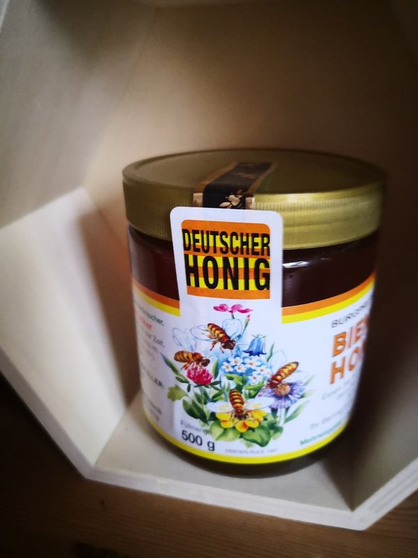 Honig aus eigener Imkerei 500g Glas